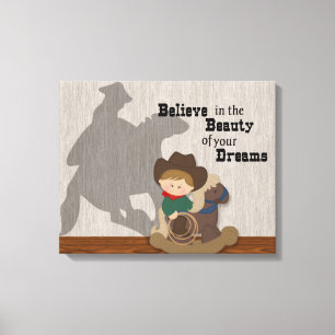 Lienzo Pequeño Vaquero Cree en tus Sueños