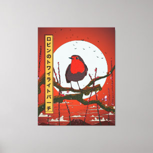 Lienzo Perca del crepúsculo de Robin