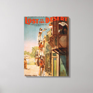 Lienzo Perdido en el poster de teatro árabe del desierto