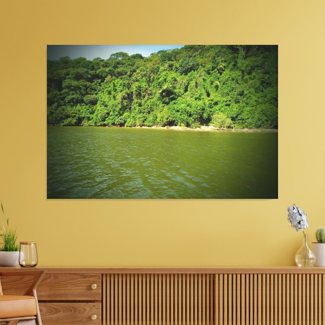 Lienzo Perequê Beach Guarujá Brasil (Insitu (Sala de estar))