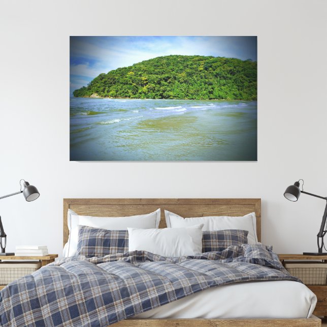 Lienzo Perequê Beach Guarujá Brasil (Insitu(Dormitorio))