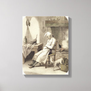 Lienzo Pereza en la cocina, de una serie de depi de las