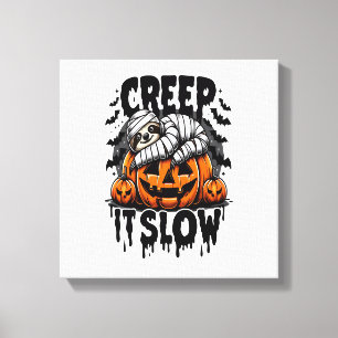 Lienzo Perezoso Lindo Feliz Halloween