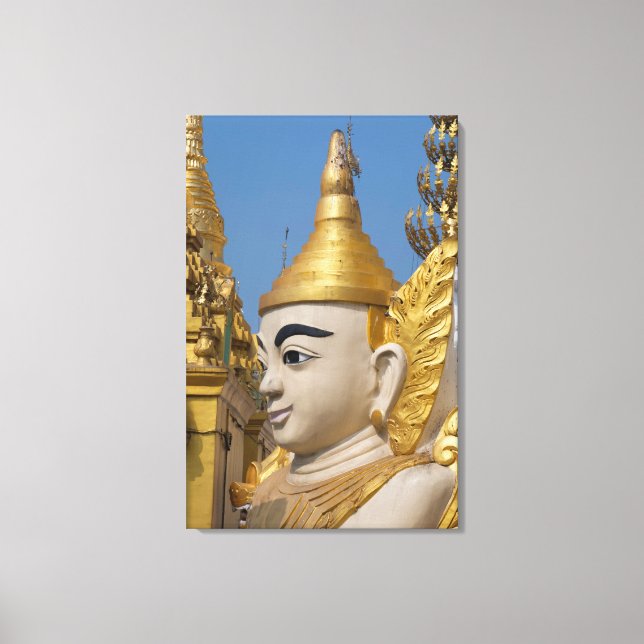 Lienzo Perfil de estatua de Buda (Anverso)