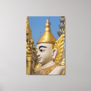 Lienzo Perfil de estatua de Buda