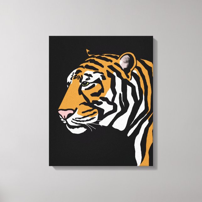 Lienzo Perfil de tigre retrato (Anverso)