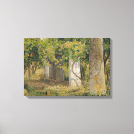 Lienzo Pérgola Con Uvas De Vino (Paisaje De Viñedo)