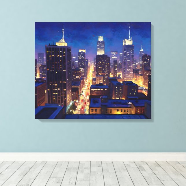 Lienzo Peripheral Metropolis View (Insitu (piso de madera))