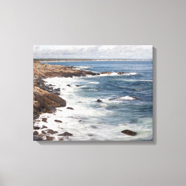 Lienzo Perkins Cove en Maine (Anverso)