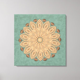 Lienzo Perlas y mandala de los diamantes en lona de la