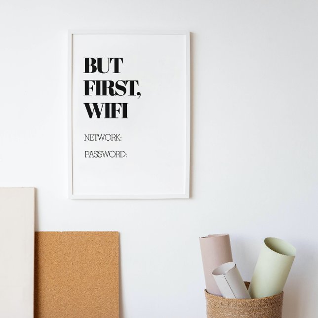 Lienzo PERO PRIMERO, Wifi con red personalizado y contras (Subido por el creador)