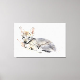 Lienzo Perrito de lobo árabe encrespado 2009