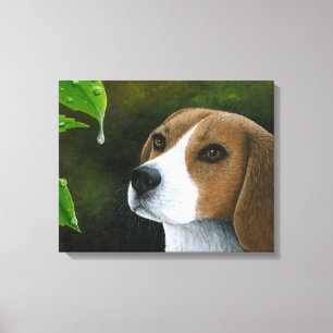 Lienzo Perro 116 Canvas de rayas beagle
