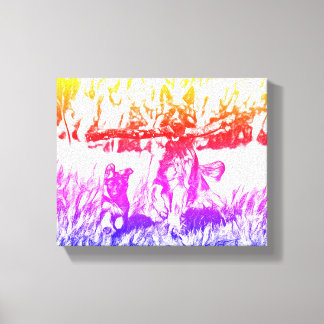Lienzo Perro "Alegría infinita: Mumu en acción"