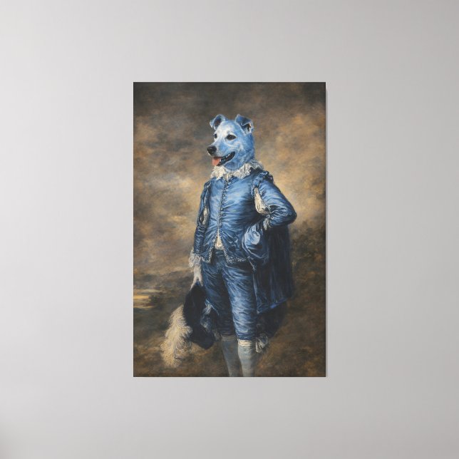 Lienzo Perro Azul (Anverso)