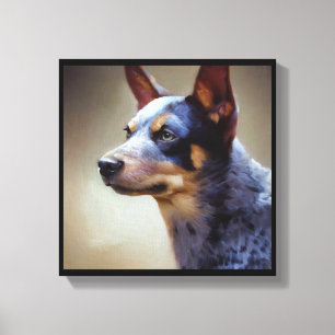 Lienzo Perro Blue Heeler 