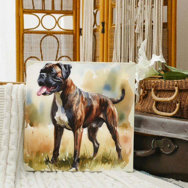 Lienzo Perro Boxer Acuarela (Subido por el creador)