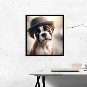 Lienzo Perro Boxer Adorable