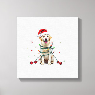 Lienzo Perro Boxer Blanco Jersey Feo de Navidad Divertido