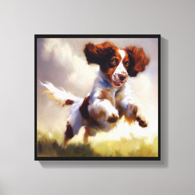 Lienzo Perro Brittany  (Anverso)