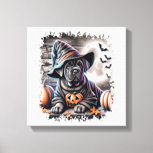 Lienzo Perro Cane Corso Halloween