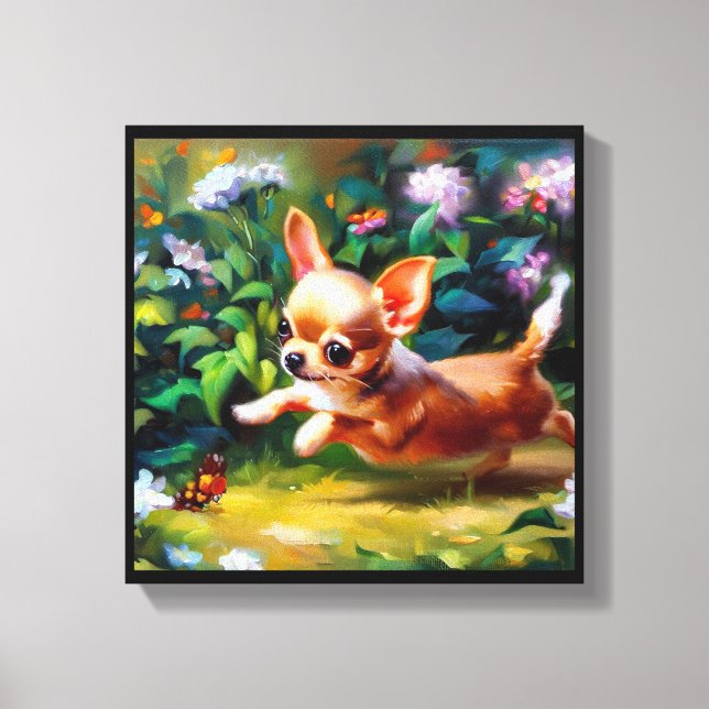 Lienzo Perro Chihuahua (Anverso)