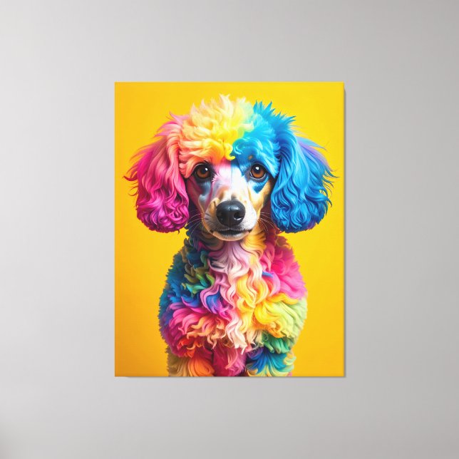 Lienzo Perro Colorido (Anverso)