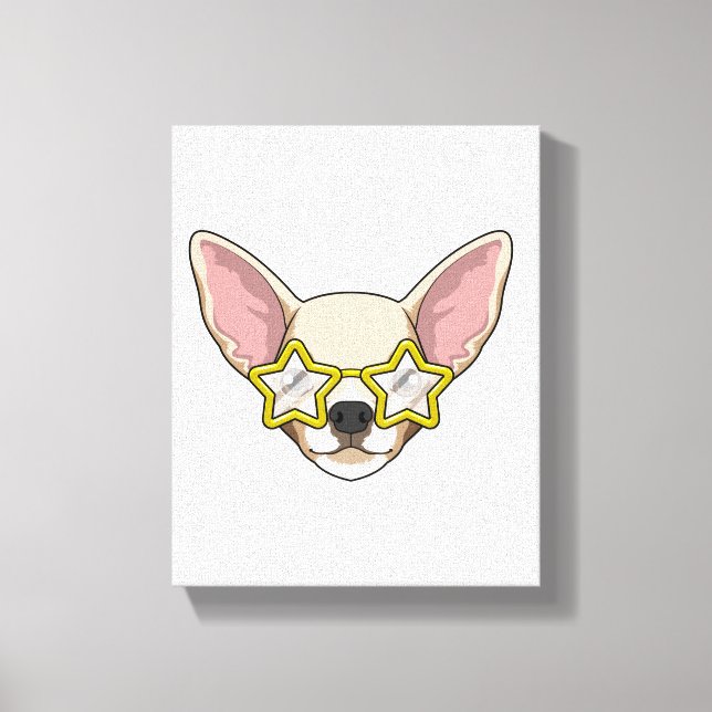 Lienzo Perro con gafas de sol (Anverso)