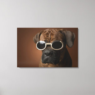 Lienzo Perro con gafas de sol