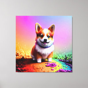 Lienzo Perro Corgi De Cachorro Cúpido-36475