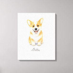 Lienzo Perro Cute Corgi