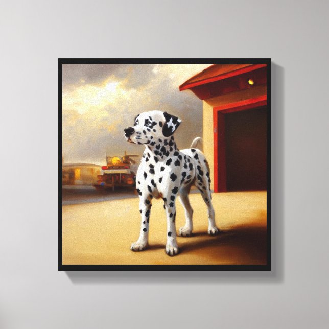 Lienzo Perro Dalmata (Anverso)