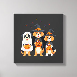 Lienzo Perro de Agua Retriever Fantasma Halloween Truco o