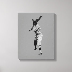 Lienzo Perro de béisbol
