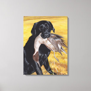 Lienzo Perro de caza del labrador negro