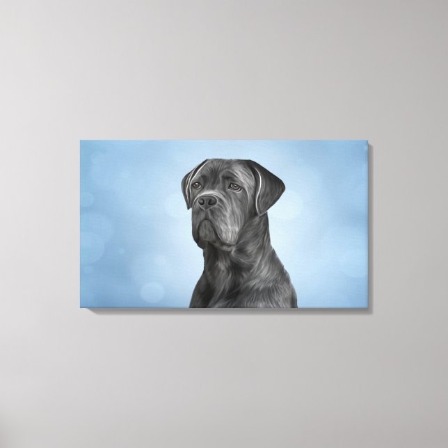 Lienzo Perro de dibujo Cane Corso - Mastiff italiano (Anverso)