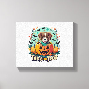 Lienzo Perro de Halloween 1