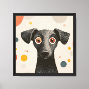 Lienzo Perro de Ojos Grandes - Retrato de Mascota Caprich