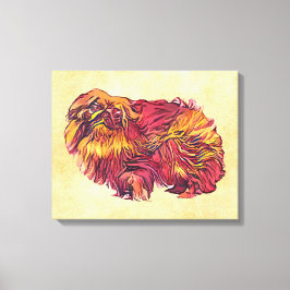 Lienzo Perro de Pekín