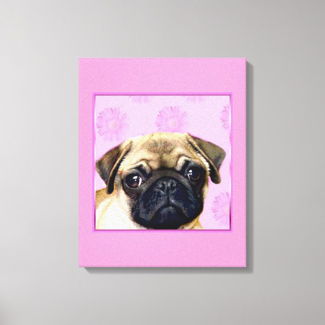 Lienzo Perro de pug (Anverso)