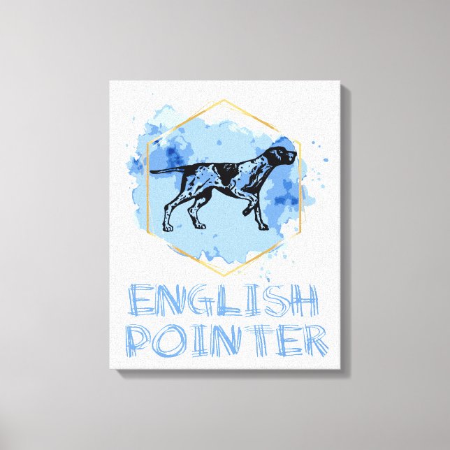 Lienzo Perro de puntero inglés (Anverso)