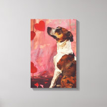 Perro Día de San Valentín lindo