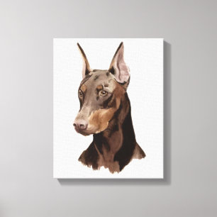Lienzo ¡Perro Doberman! ¡Hermoso retrato sobre lienzo!