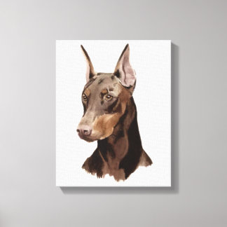 Lienzo ¡Perro Doberman! ¡Hermoso retrato sobre lienzo!