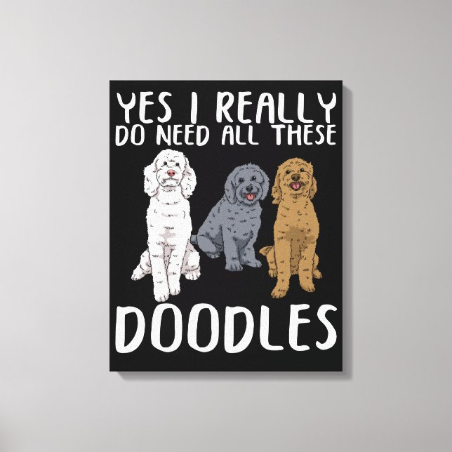Lienzo Perro Doodle Mamá Regala Papá Labradoodle Doodle (Anverso)
