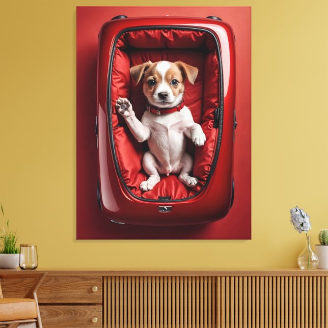 Lienzo perro en una cabaña (Insitu (Sala de estar))