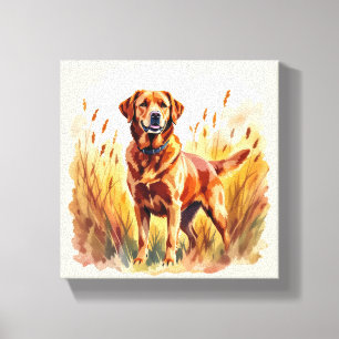 Lienzo Perro Labrador Retriever Fox Rojo