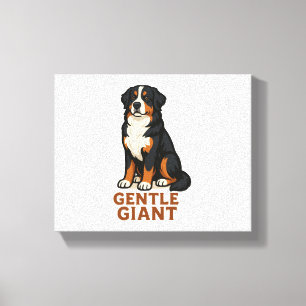 Lienzo Perro Montañés Bernés Gigante Amable.