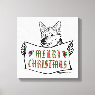 Lienzo Perro navidad: ¡Feliz Navidad!