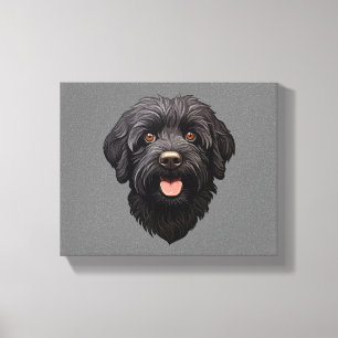 Lienzo Perro negro Labradoodle